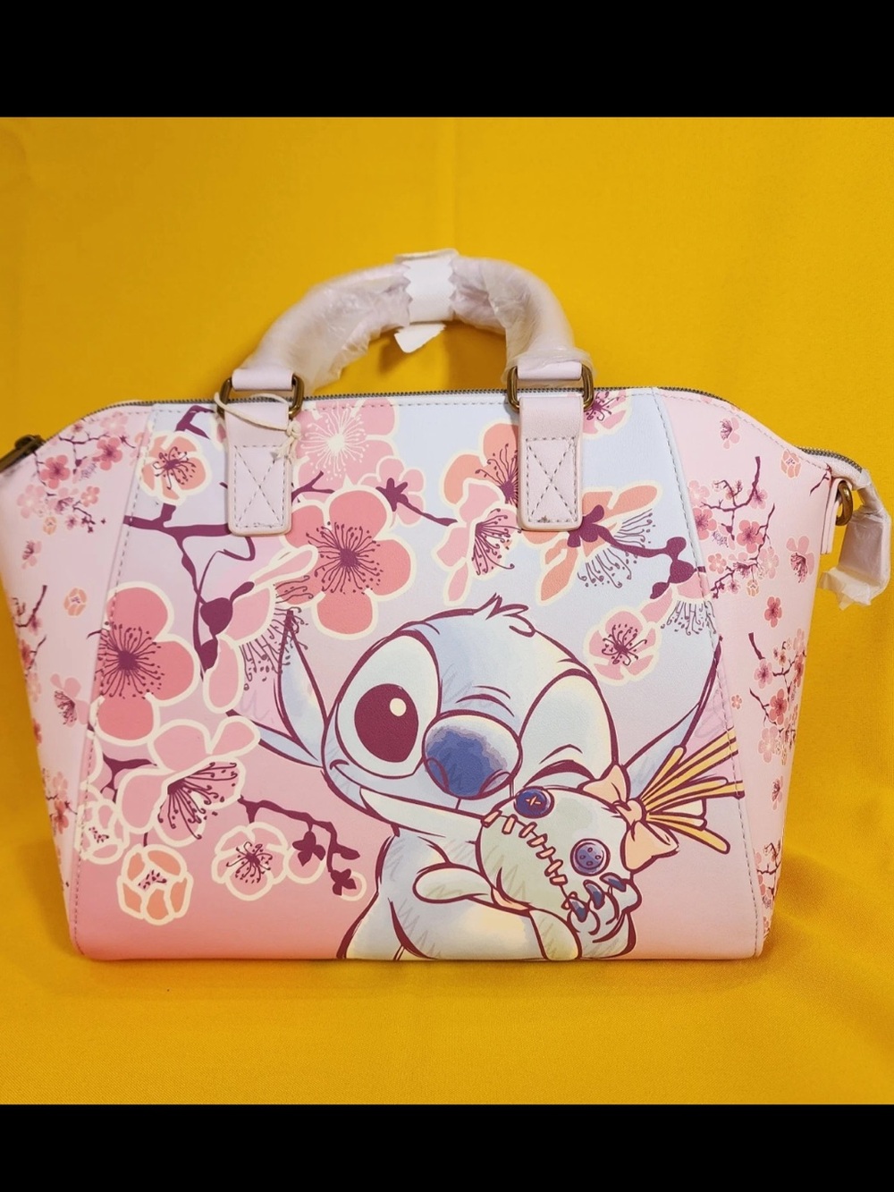 Loungefly Disney Lilo and Stitch Scrump Cherry Blossoms Satchel Handbag NEW